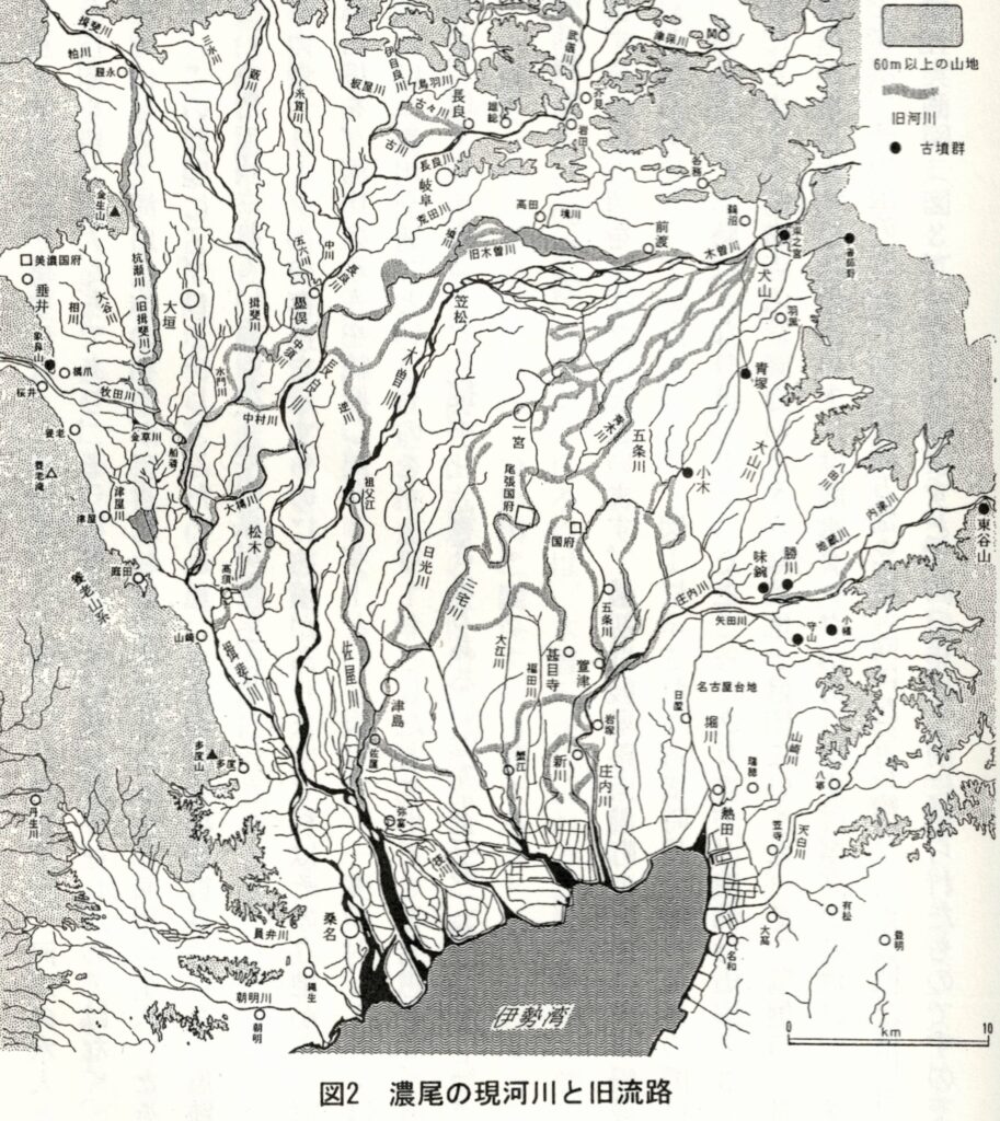 濃尾平野の旧流路